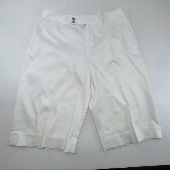 Ralph Lauren Women’s White Bermuda Shorts Size 8 - Picture 7 of 16